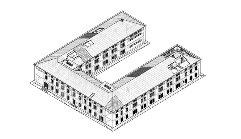 Ex Caserma Cavalleri, fase di modellazione BIM