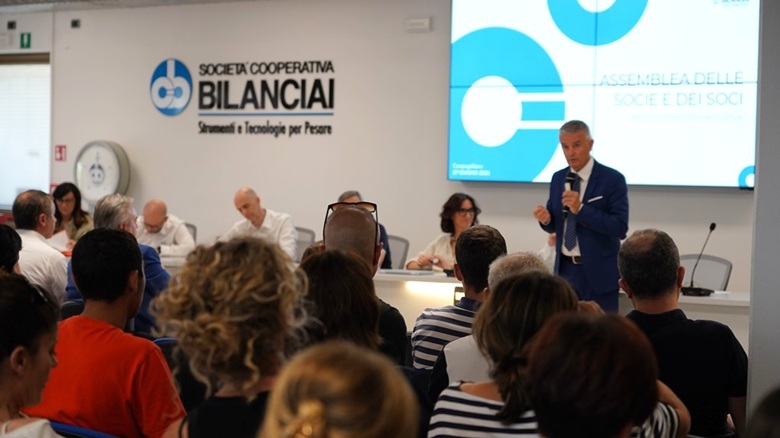 Un momento dell’assemblea di Società Cooperativa Bilanciai di Campogalliano che ha approvato il bilancio 2024