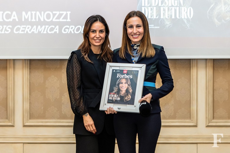 Federica Minozzi, CEO di Iris Ceramica Group, premiata a Milano con il prestigioso CEO Italian Awards per la categoria Design