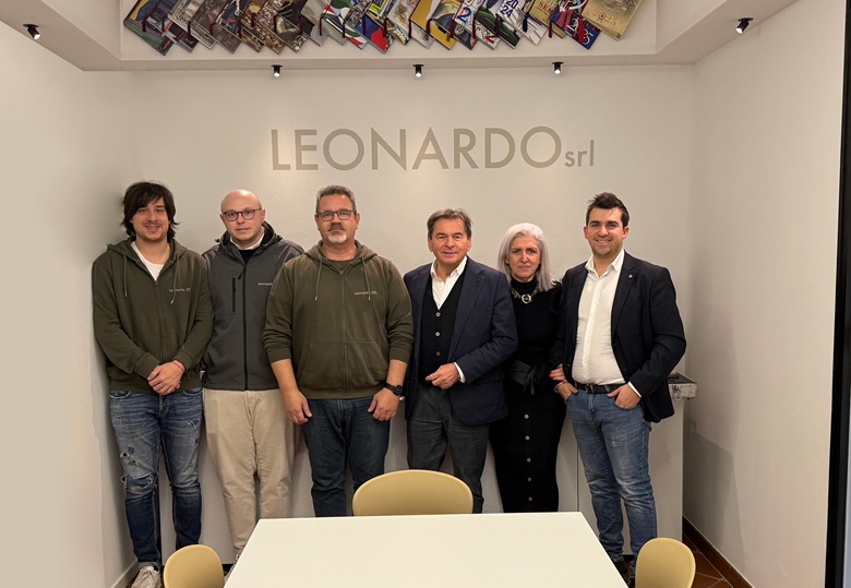 Da sinistra: Davide Vasini, Max Barbanti, Angelo Taroni, il presidente Giuseppe Gelati, l'ad Manuela Gibertoni e Leonardo Borghi Gibertoni