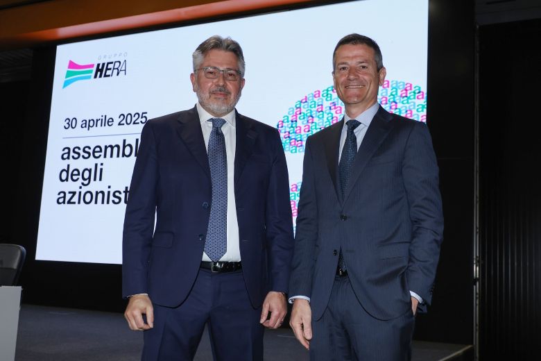 Il presidente esecutivo del Gruppo Hera, Cristian Fabbri, e l’amministratore delegato, Orazio Iacono