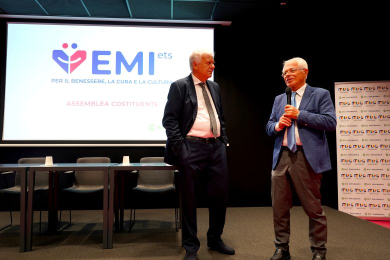 Gian Luca Galletti, presidente di Emil Banca, e Graziano Massa, presidente di Emi