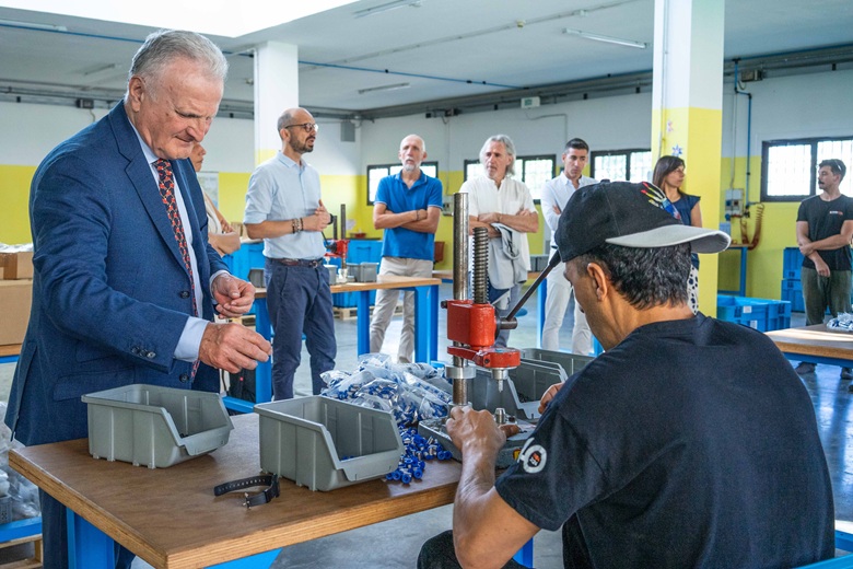 Giovanni Arletti, presidente di UCID Modena durante la visita