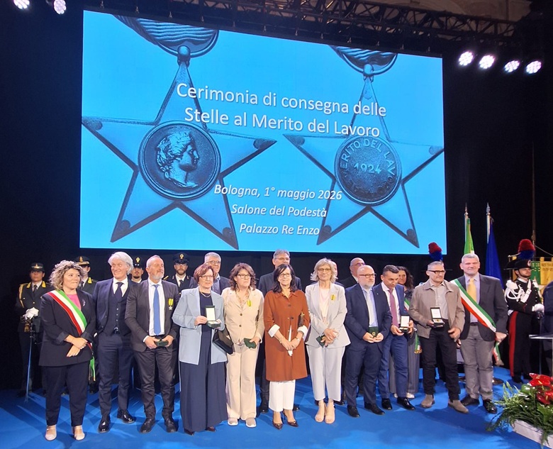 Un momento della cerimona di consegna delle Stelle al Merito del Lavoro