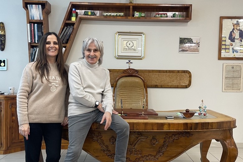 Il fondatore dell'azienda, Domenico Vivolo, insieme alla figlia, Vanessa Vivolo, direzione amministrativa