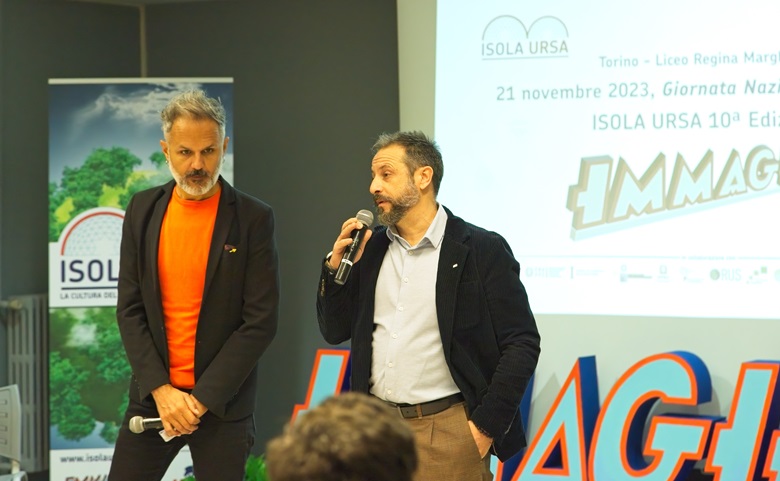 Il conduttore dell'evento Paolo Franceschini e Pasquale D’Andria, responsabile marketing e direttore tecnico di URSA Italia