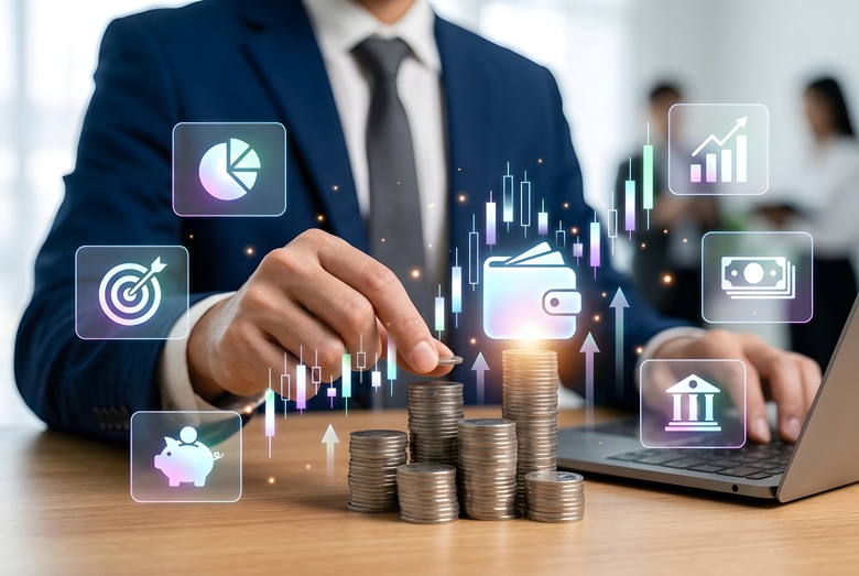 Imprenditore analizza il cash flow aziendale e i flussi di cassa di una PMI manifatturiera