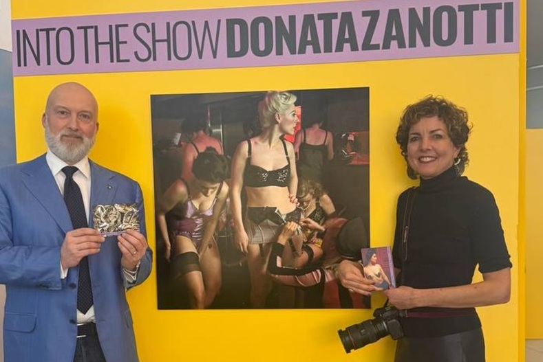 Averardo Orta, Amministratore Delegato del Gruppo Colibrì assieme all'artista Donata Zanotti