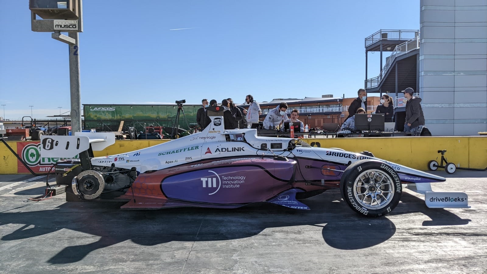 La vettura del team TII Euroracing di HiPeRT Srl che partecipa alla Indy Autonomous Challenge di Las Vegas