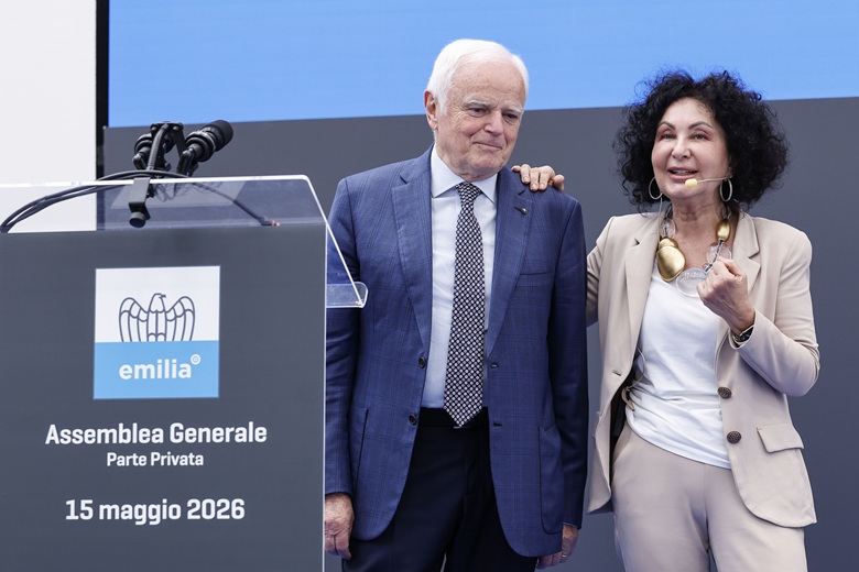 Franco Stefani, fondatore e presidente di Modula e Sonia Bonfiglioli, presidente di Confindustria Emilia 