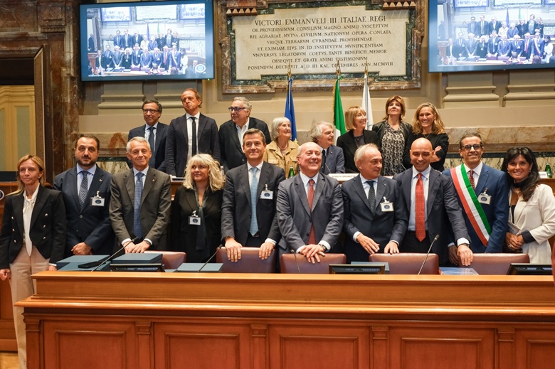 Il momento della cerimonia