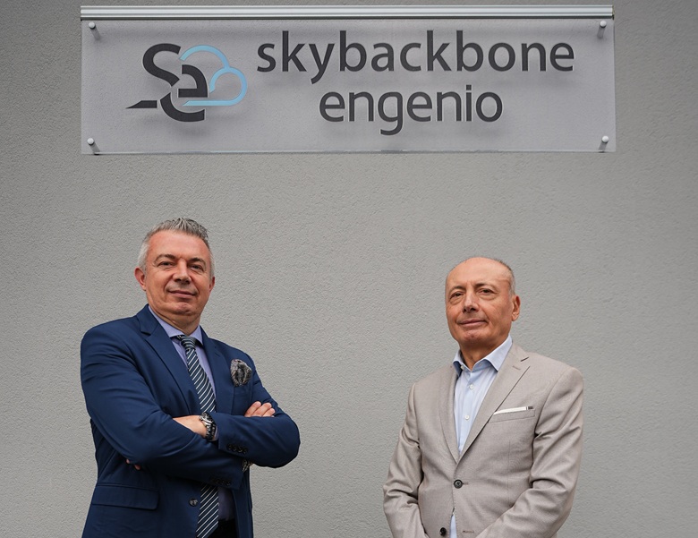 Da sinistra: Luca Bulgarelli, Sales Director, e Giuseppe Nale, CTO di Skybackbone Engenio