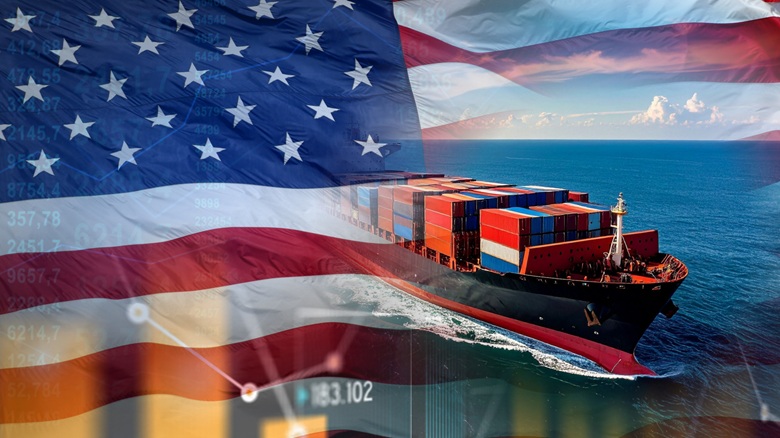 Container per l'export negli USA con documenti doganali e spedizione internazionale