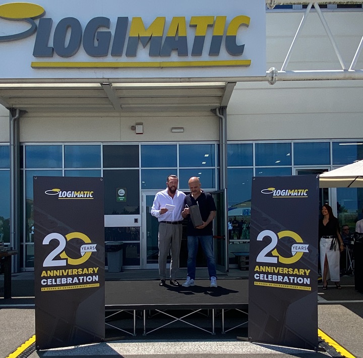 Andrea Zaccari, CEO di Logimatic, con Dino Vignoli, socio fondatore di Roda Srl