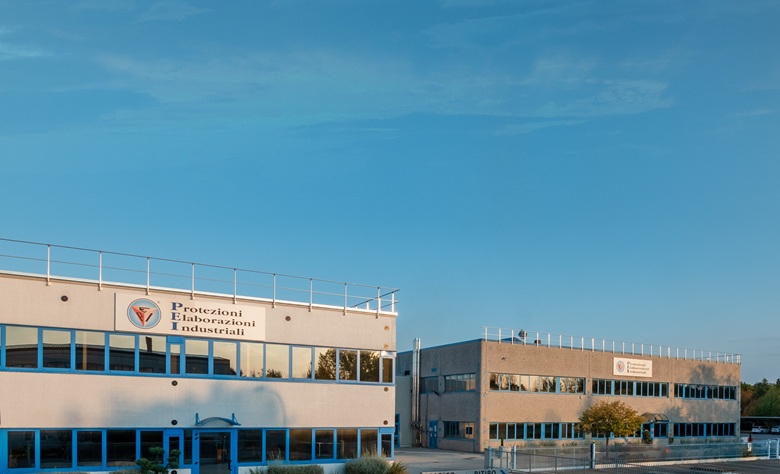 La sede di P.E.I. a Calderara di Reno, in provincia di Bologna