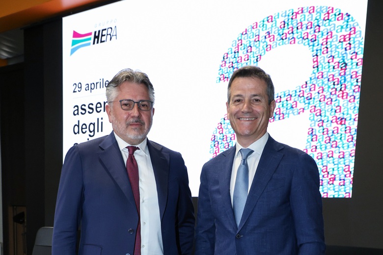 Il presidente esecutivo di Hera Cristian Fabbri e l’amministratore delegato Orazio Iacono
