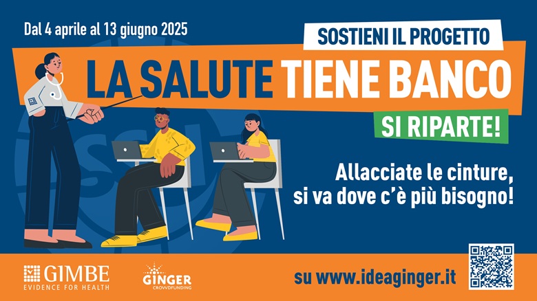Fino al 13 giugno 2025 si può sostenere il progetto della Fondazione Gimbe dedicato alle scuole "La salute tiene banco"