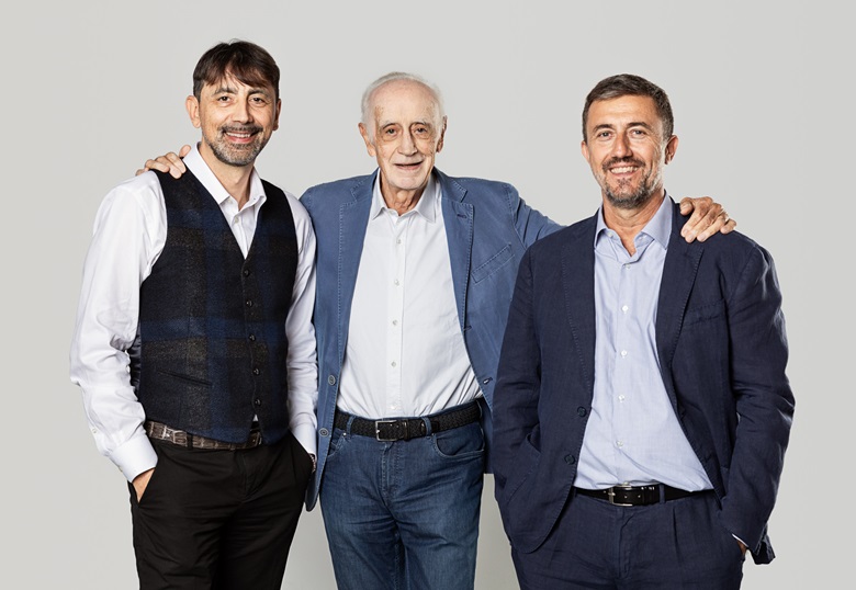 Fabio Bonacini, amministratore delegato, Antonio Bonacini, presidente, e Andrea Fanti, amministratore delegato di Labanti e Nanni Industrie Grafiche e Cartotecniche