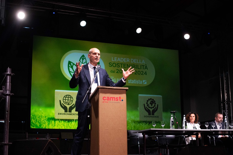 Francesco Malaguti, presidente di Camst group, durante l'ultima assemblea dei soci