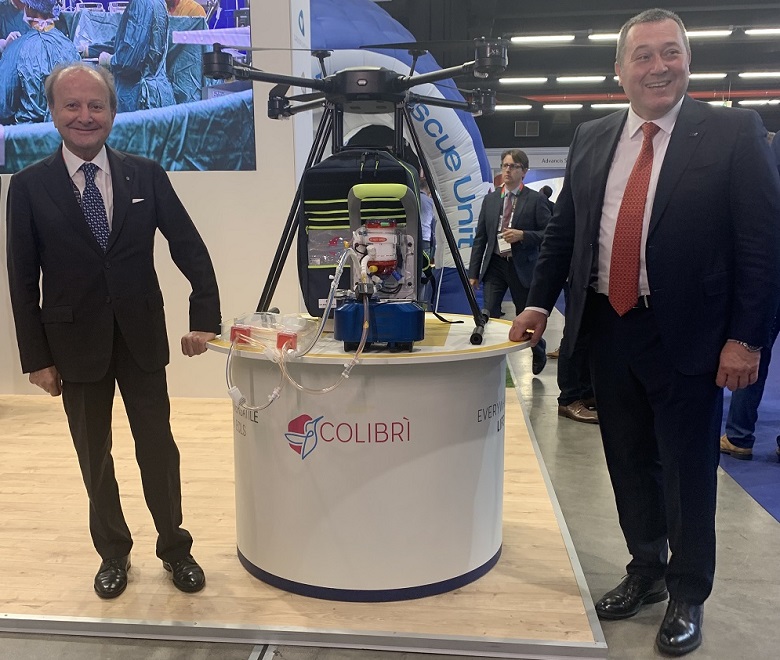 Ettore Sansavini, presidente Eurosets, e Antonio Petralia, CEO Eurosets, accanto al Colibrì