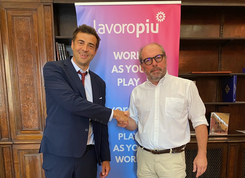 Enrico Fini, presidente di Lavoropiù, e Giovanni Freddi, presidente di Lavoropiù Holding