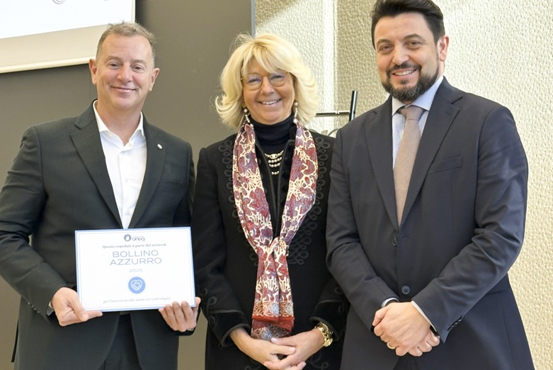 Da sx Massimiliano Nicolini, dell’Azienda USL, Francesca Merzagora e Morgan Bruschi, responsabile scientifico del TMD uro-oncologico a Sassuolo