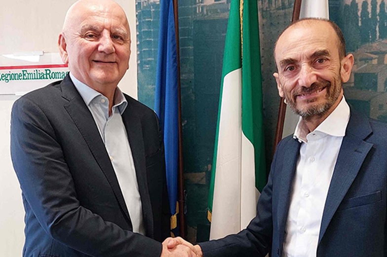 Da sinistra: Vincenzo Colla, Vicepresidente della Regione Emilia-Romagna con delega allo Sviluppo Economico e Claudio Domenicali, Amministratore Delegato di Ducati