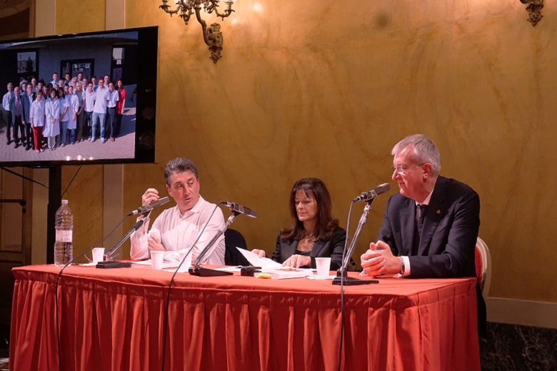 Da sinistra, Gian Luigi Zaina, Anna Spadafora e Paolo Moscatti durante la presentazione del libro a Modena