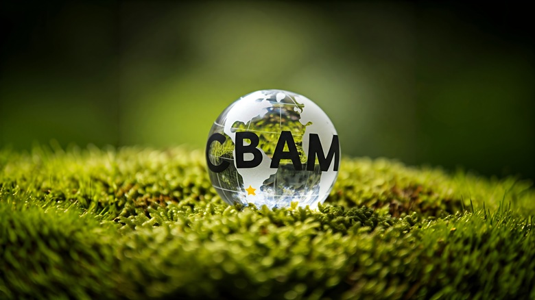 Infografica obblighi CBAM 2026 e rendicontazione ESG per imprese associate Confindustria Emilia Area Centro.