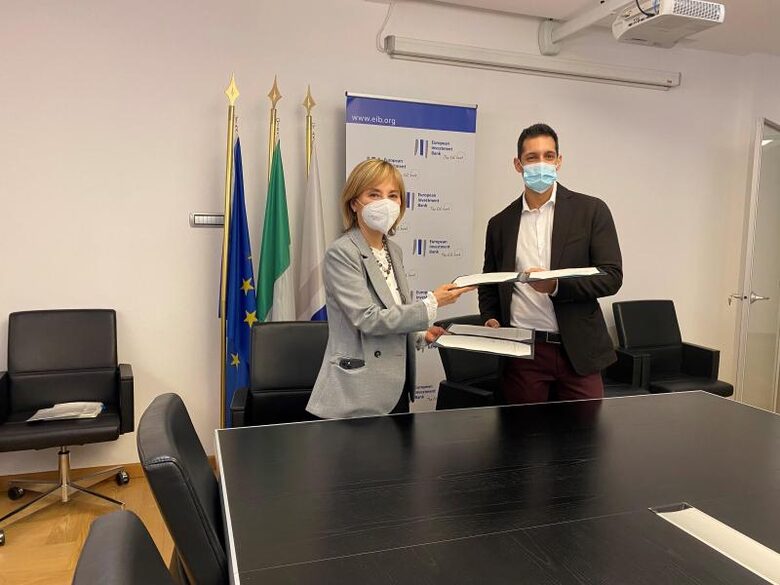 Gelsomina Vigliotti, vicepresidente di Bei, e Igor Spinella, Ceo di Eggtronic